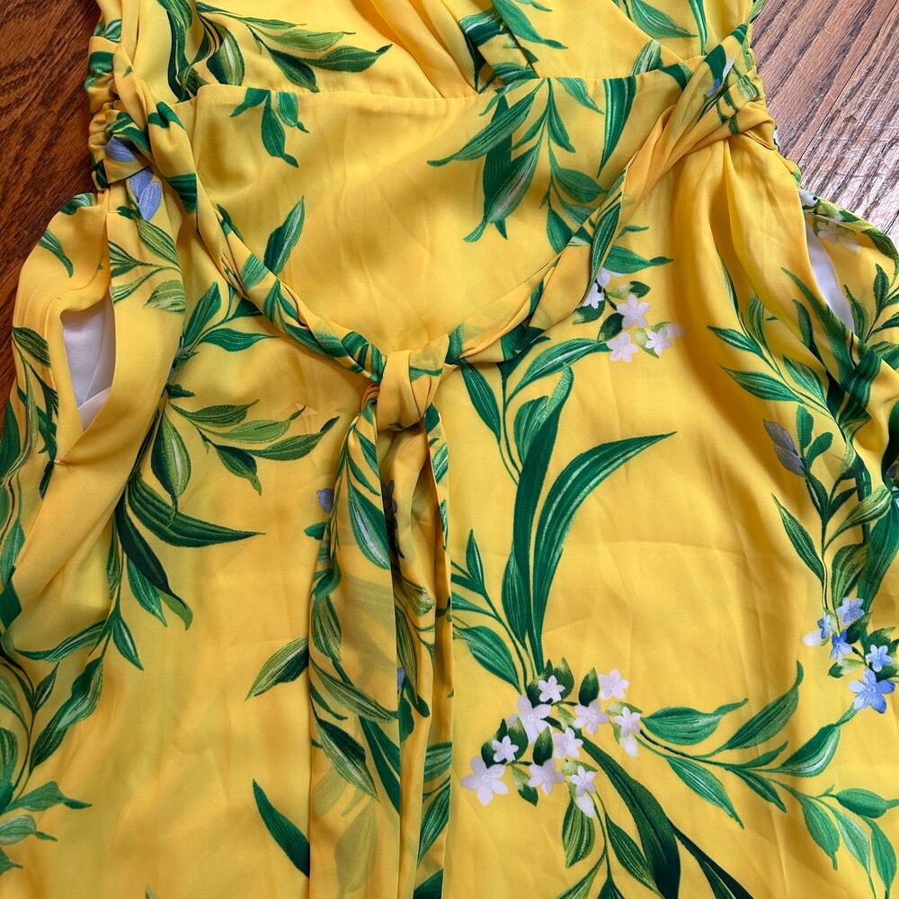 Tommy Bahama Floral Glow Sleeveless Maxi Dress Toucan Yellow Size 8 NWT - Picture 4 of 12